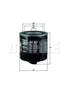 Масляный фильтр KNECHT/MAHLE OC 83