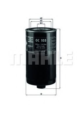 Масляный фильтр KNECHT/MAHLE OC 105