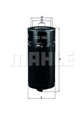 Масляный фильтр KNECHT/MAHLE OC 143