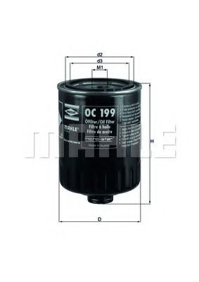 Масляный фильтр KNECHT/MAHLE OC 199