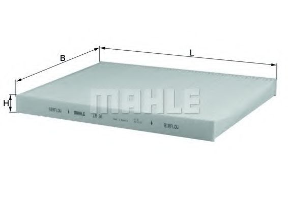 Фильтр салона KNECHT/MAHLE LA 31