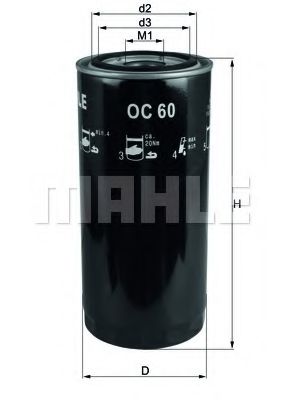 Масляный фильтр KNECHT/MAHLE OC 60