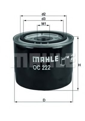 Масляный фильтр KNECHT/MAHLE OC 222