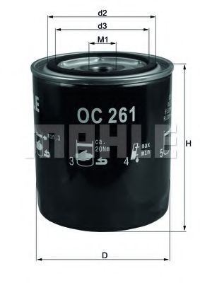 Масляный фильтр KNECHT/MAHLE OC 261