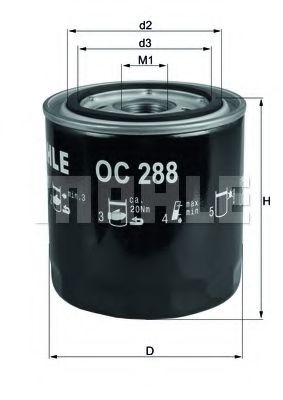 Масляный фильтр KNECHT/MAHLE OC 288
