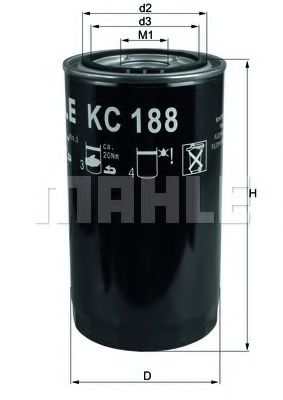 Топливный фильтр KNECHT/MAHLE KC 188