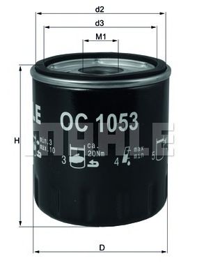Масляный фильтр KNECHT/MAHLE OC 1053