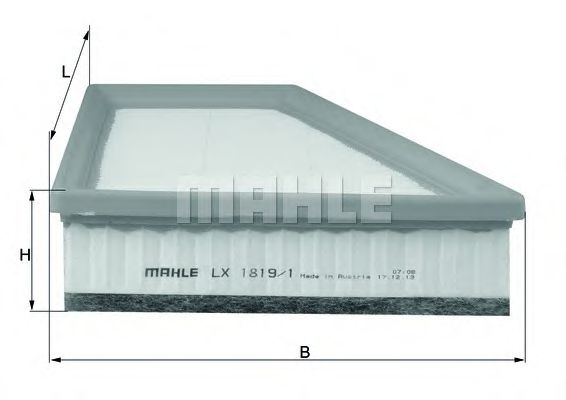 Воздушный фильтр KNECHT/MAHLE LX 1819/1
