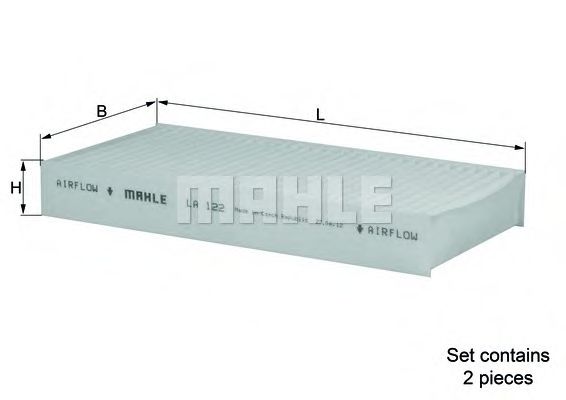 Фильтр салона KNECHT/MAHLE LA 122/S