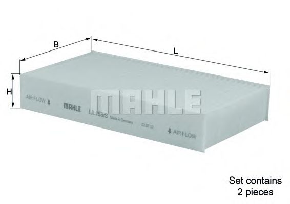 Фильтр салона KNECHT/MAHLE LA 168/S