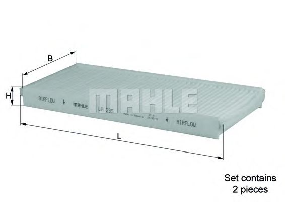 Фильтр салона KNECHT/MAHLE LA 235/S