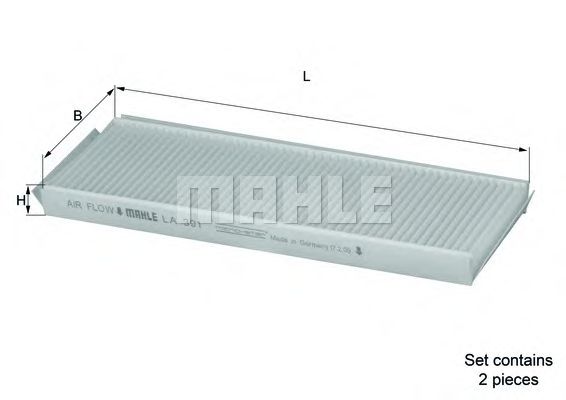 Фильтр салона KNECHT/MAHLE LA 391/S