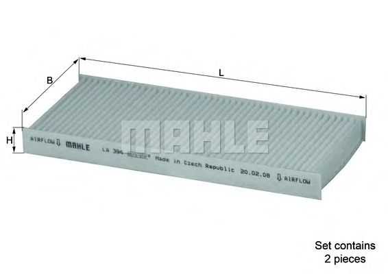 Фильтр салона KNECHT/MAHLE LA 394/S