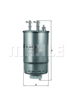 Топливный фильтр KNECHT/MAHLE KL 567