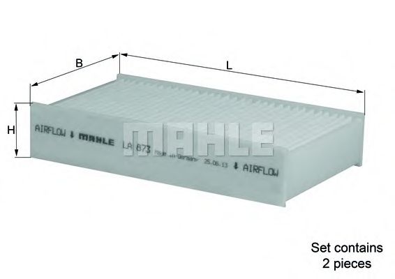 Фильтр салона KNECHT/MAHLE LA 873/S