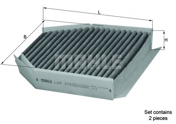 Фильтр салона KNECHT/MAHLE LAK 278/S