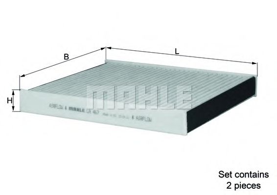 Фильтр салона KNECHT/MAHLE LAK 467/S