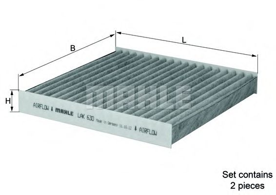 Фильтр салона KNECHT/MAHLE LAK 630/S
