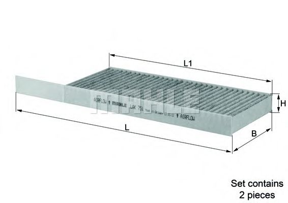Фильтр салона KNECHT/MAHLE LAK 751/S