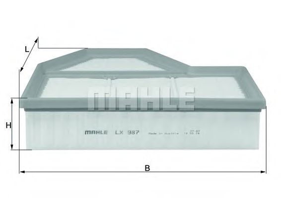 Воздушный фильтр KNECHT/MAHLE LX 987