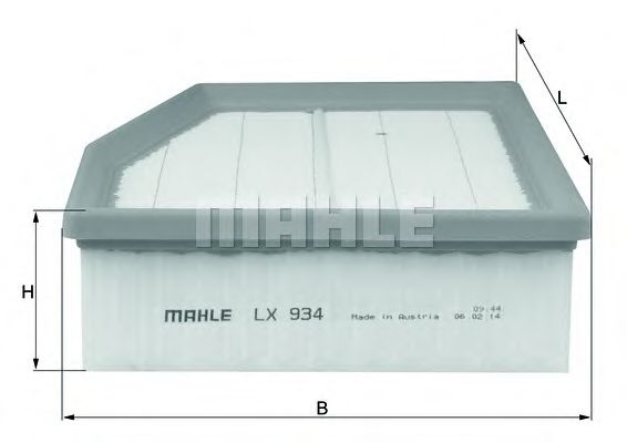 Воздушный фильтр KNECHT/MAHLE LX 934