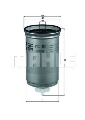 Топливный фильтр KNECHT/MAHLE KC 90