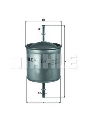 Топливный фильтр KNECHT/MAHLE KL 257