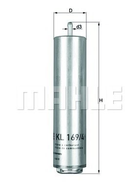 Топливный фильтр KNECHT/MAHLE KL 169/4D