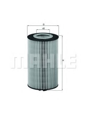 Масляный фильтр KNECHT/MAHLE OX 161D