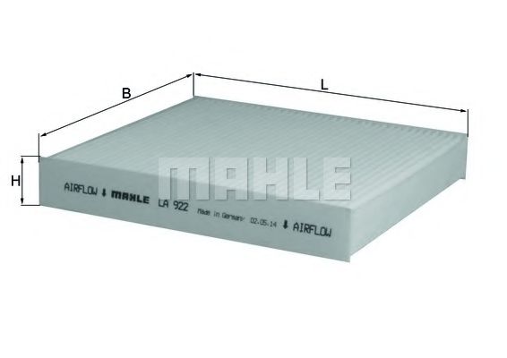 Фильтр салона KNECHT/MAHLE LA 922