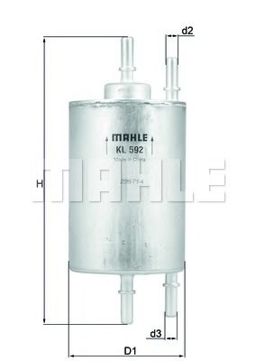 Топливный фильтр KNECHT/MAHLE KL 592