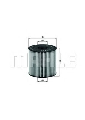 Масляный фильтр KNECHT/MAHLE OX 210D