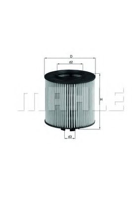 Масляный фильтр KNECHT/MAHLE OX 341D