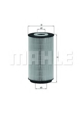 Масляный фильтр KNECHT/MAHLE OX 557D