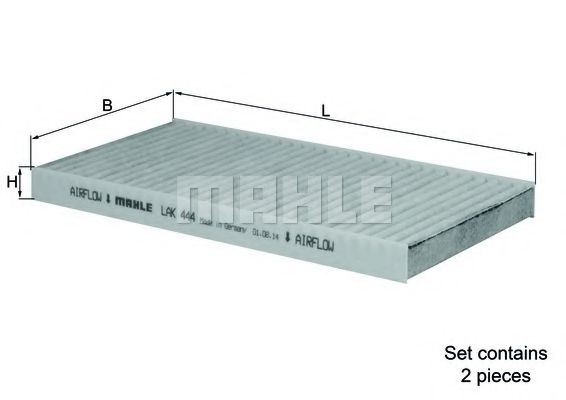 Фильтр салона KNECHT/MAHLE LAK 444/S