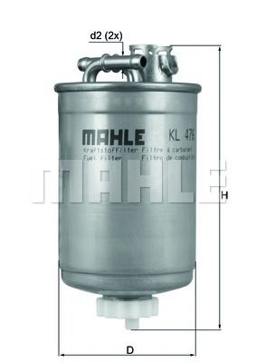 Топливный фильтр KNECHT/MAHLE KL 476D