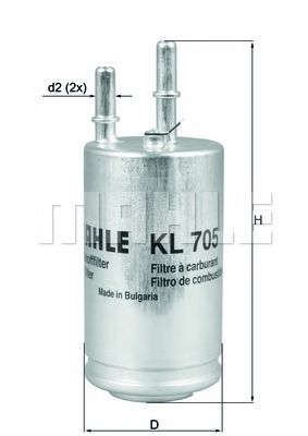 Топливный фильтр KNECHT/MAHLE KL 705