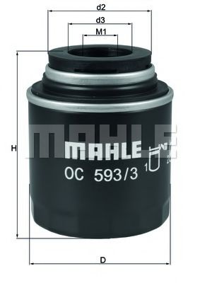 Масляный фильтр KNECHT/MAHLE OC 593/3