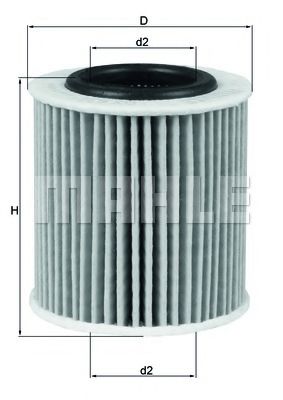Масляный фильтр KNECHT/MAHLE OX 834D