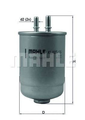 Топливный фильтр KNECHT/MAHLE KL 485/16D