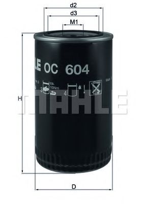 Масляный фильтр KNECHT/MAHLE OC 604