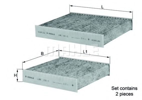 Фильтр салона KNECHT/MAHLE LAK 191/S