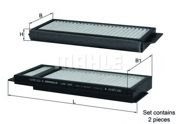 Фильтр салона KNECHT/MAHLE LAK 346/S