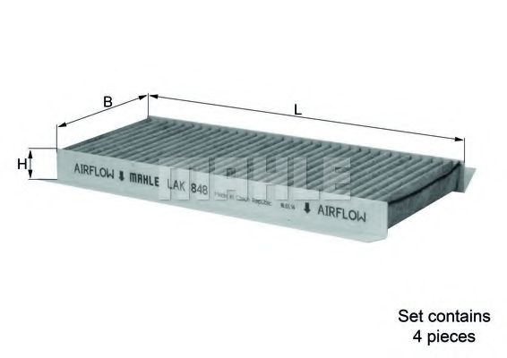 Фильтр салона KNECHT/MAHLE LAK 848/S