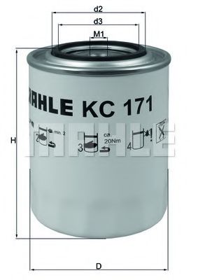Топливный фильтр KNECHT/MAHLE KC 171