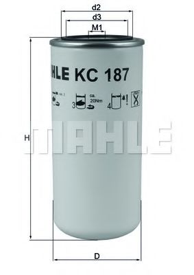 Топливный фильтр KNECHT/MAHLE KC 187