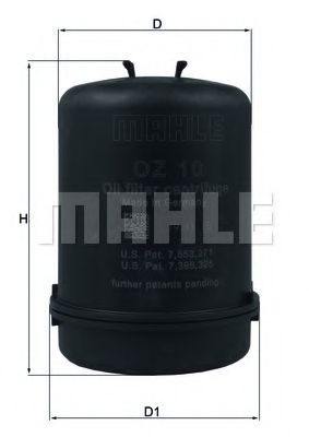 Масляный фильтр KNECHT/MAHLE OZ 10D