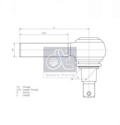 Наконечник рулевой тяги Diesel Technic 6.53109