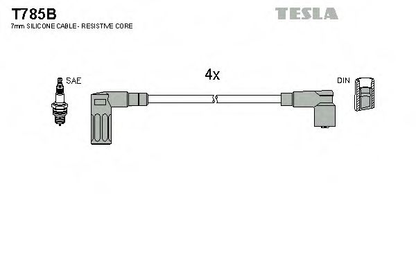 Комплект проводов зажигания TESLA T785B