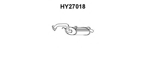 Глушитель выхлопных газов конечный veneporte HY27018